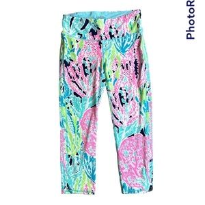 Lilly Pulitzer | Lilly Pulitzer Luxletic Seaside Aqua Weekender Cropped Legging